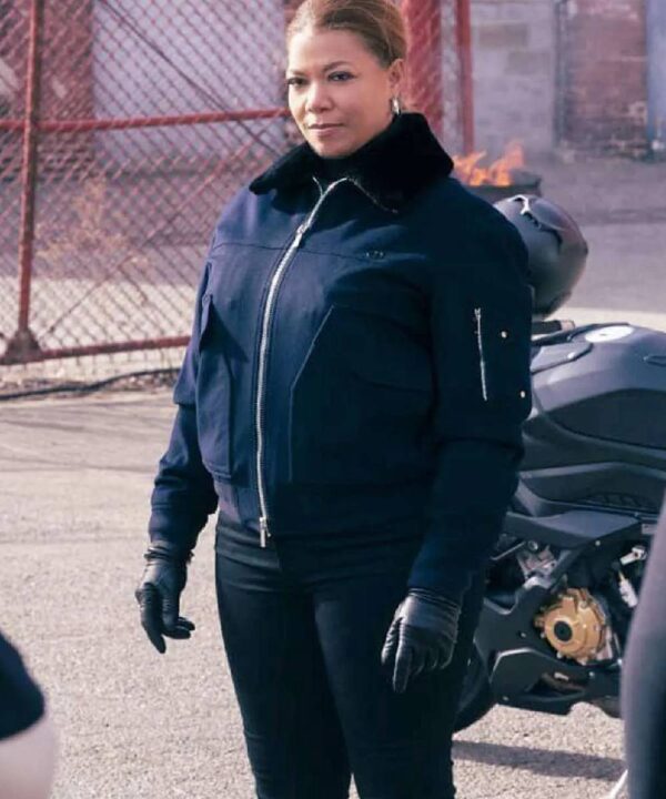 Queen Latifah Blue Bomber Jacket