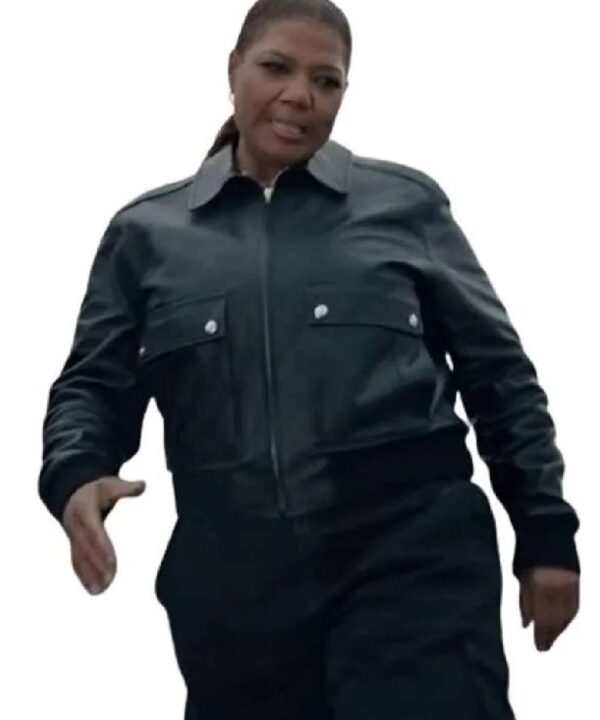 Queen Latifah The Equalizer S04 Bomber Leather Jacket