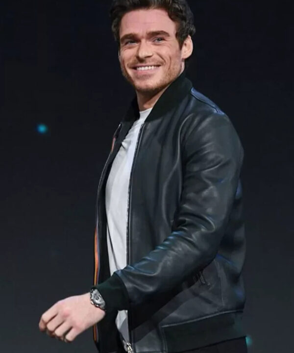 Richard Madden Eternals Premier Bomber Leather Jacket