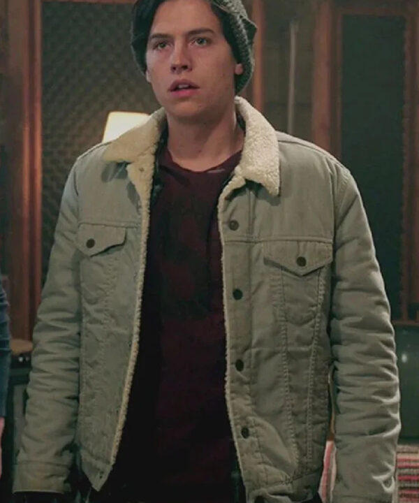 Riverdale Cole Sprouse Fur Collar Grey Jacket