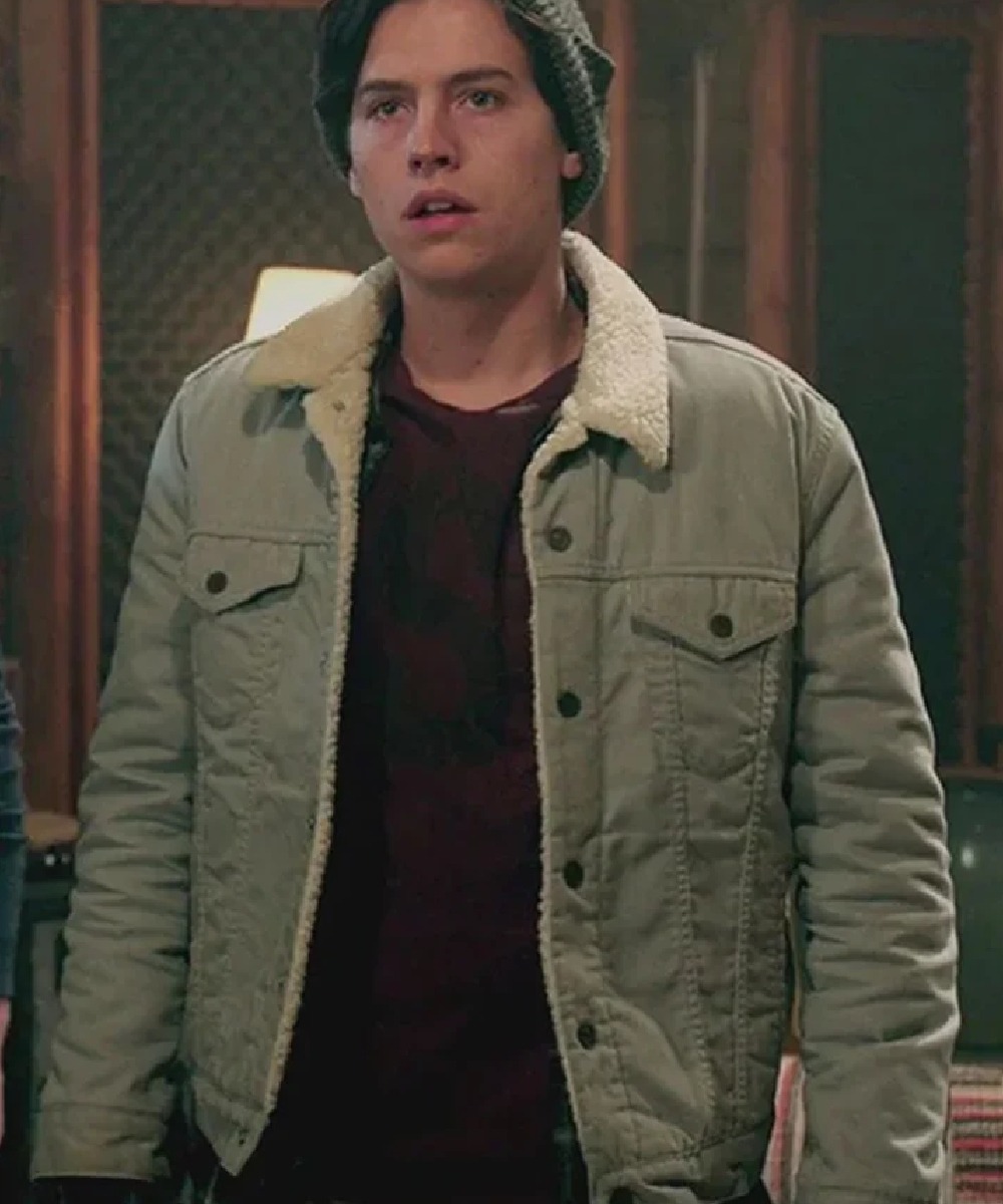 Riverdale Cole Sprouse Fur Collar Grey Jacket