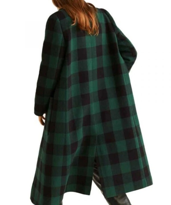 Riverdale S5 Betty Cooper Green Wool Plaid Trench Coat