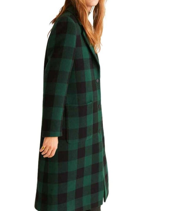 Riverdale S5 Betty Cooper Green Wool Plaid Trench Coat