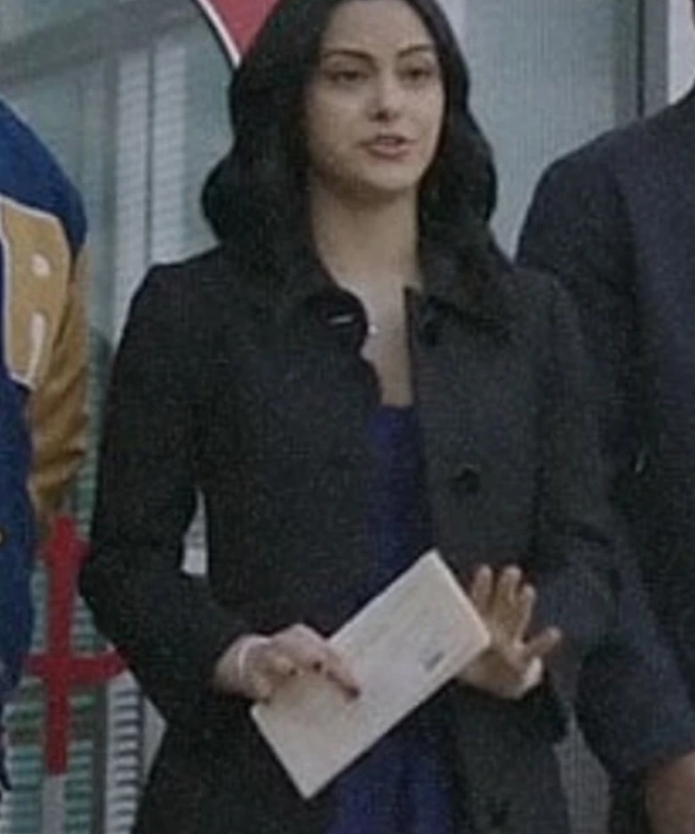 Riverdale Veronica Lodge Black Scalloped Coat
