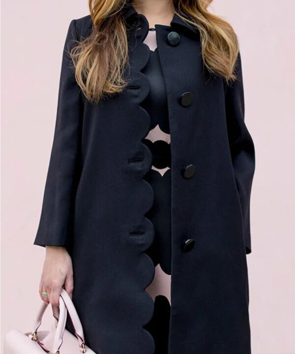 Riverdale Veronica Lodge Black Scalloped Coat