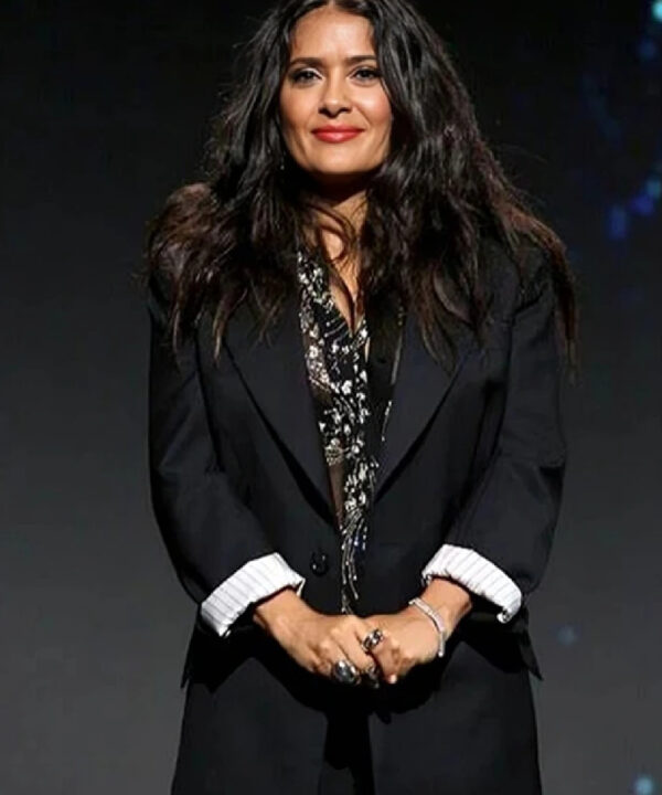 Salma Hayek Eternals Event Black Suiting Blazer