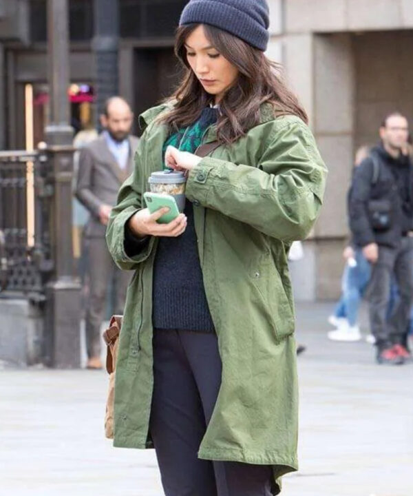 Sersi Eternals Green Cotton Coat For Women