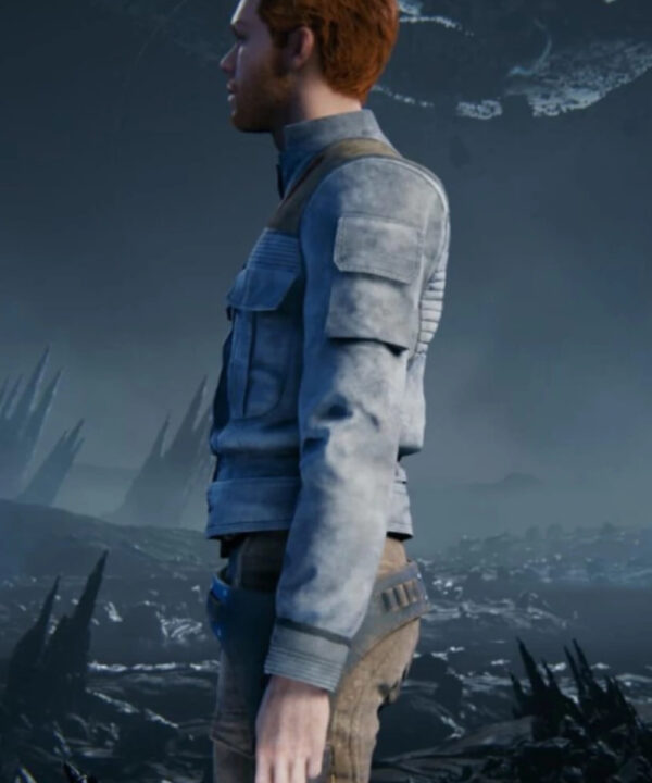 Star Wars Jedi Survivor Cal Kestis Blue Leather Jacket