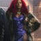 Starfire Titans Black Brown Fur Leather Winter Coat