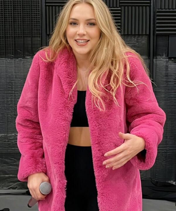 Taylor Swift Pink Faux Fur Coat – Stylish Winter Outerwear