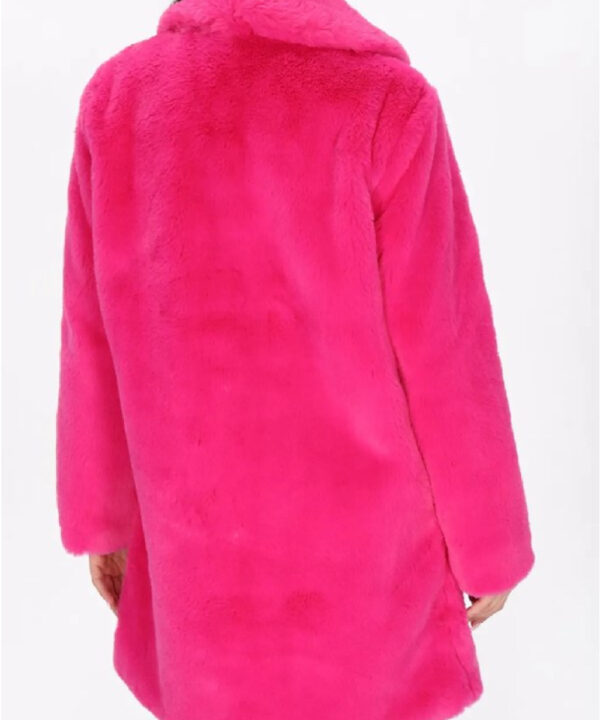 Taylor Swift Pink Faux Fur Coat – Stylish Winter Outerwear