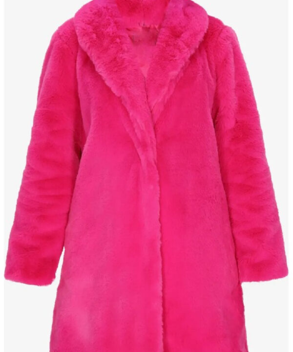 Taylor Swift Pink Faux Fur Coat – Stylish Winter Outerwear